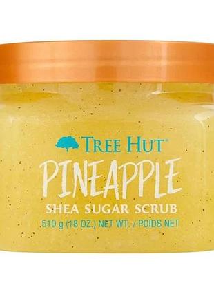 Сахарный скраб для тела tree hut pineapple shea sugar scrub, 510 г