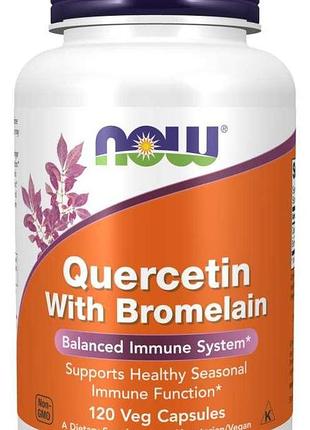 Специальный продукт now quercetin with bromelain veg capsules 120 капсул (4384302992)