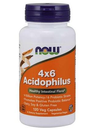 Специальный продукт now acidophilus 4x6 veg capsules 120 капсул (4384302583)