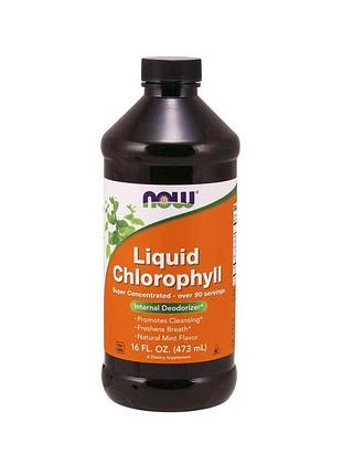 Специальный продукт now chlorophyll liquid 473 мл мята (4384301964)