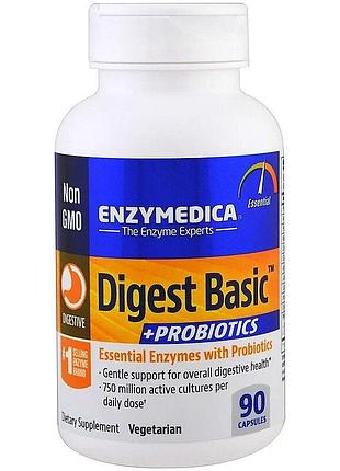 Ферменты enzymedica digest basic + probiotics 90 капсул (4384304058)