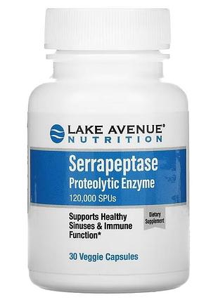 Lake avenue nutrition serrapeptase 30 капсул (4384304752)