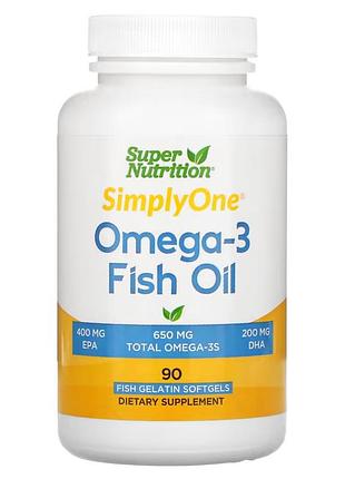 Super nutrition omega-3 fish oils 90 капсул (4384305094)