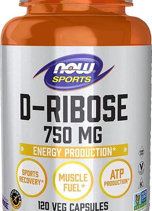 Now foods sports d-ribose 120 капсул (4384305057)