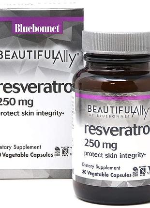 Спеціальний продукт bluebonnet nutrition resveratrol 250 мг 30 капсул (4384302923)