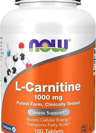 Жиросжигатель now l-carnitine 1000 mg tablets 100 таблеток (4384304628)