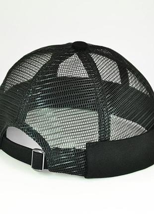 Docker cap, шапка-докер з сіткою, шапка-біні чорна, унісекс, для кухарів xl / 59-60