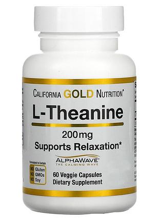California gold nutrition alphawave l-theanine 200 mg 60 капсул (4384304143)