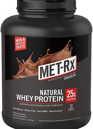 Протеїн met-rx natural whey protein powder 2270 г (4384303753)