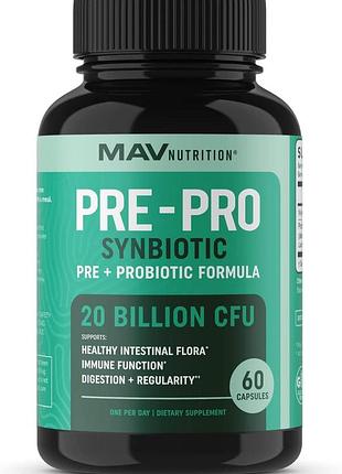 Пребіотики та пробіотики mav nutrition probiotic&prebiotic 60 капсул