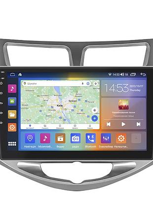 Штатная магнитола lesko для hyundai accent iv 2010-2017 экран 10" 4/64gb carplay 4g wi-fi gps prime хюндай
