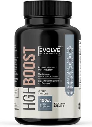 Підвищення витривалості й енергії, омолодження шкіри та волосся evolve nutraceuticals hgh booster 150 капсул