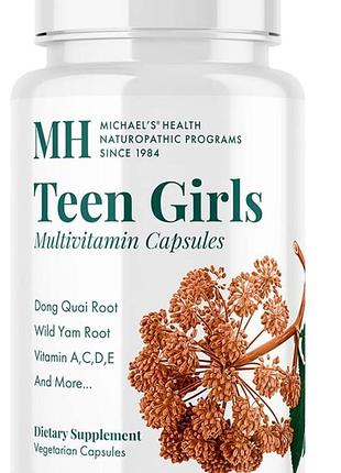 Мультивитамины для девочек-подростков michael's naturopathic teen girls multivitamin 60 капсул