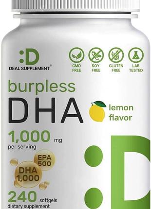 Докозагексаєнова кислота dha дикої риби преміумкласу deal supplement burples dha 240 капсул