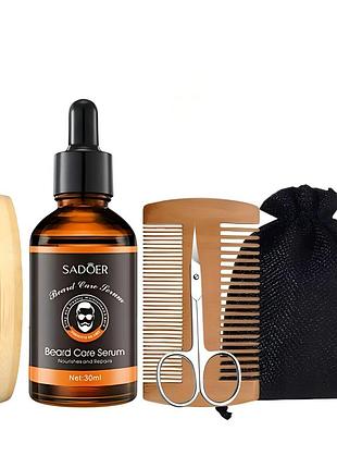 Чоловічий набір для догляду за бородою та вусами sadoer