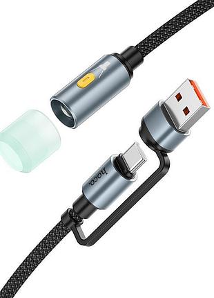 Кабель-светильник hoco ua38c usb, type-c, черный