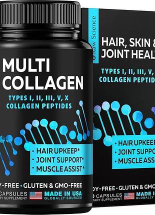 Коллагеновая добавка raw science multi collagen 90 капсул