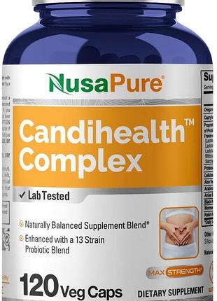 Домішка для підтримки здоров'я кишківника преміумкласу nusapure candihealth complex 120 капсул