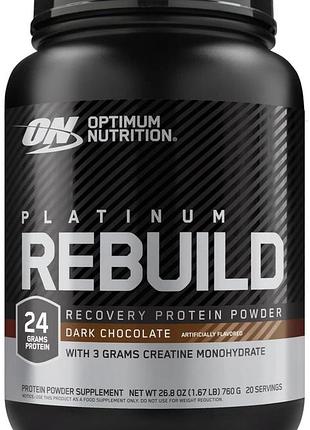 Протеїнова суміш преміумкласу з моногідратом креатину optimum nutrition platinum rebuild 760 г