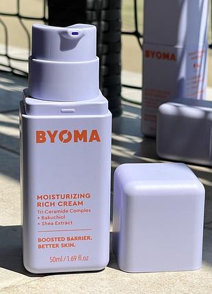 Увлажняющий крем с церамидами и бакучиолом byoma moisturising rich cream 50 ml
