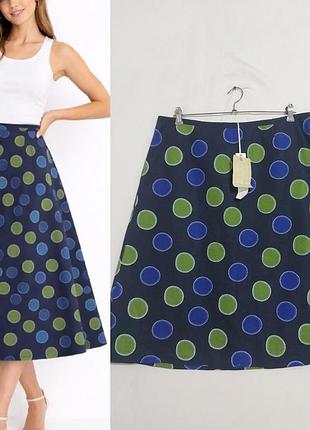 Юбка из смесового льна в горох laura ashley
