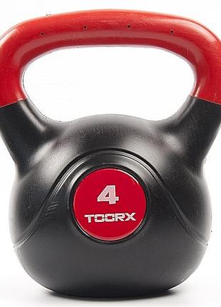 Гиря вінілова toorx pvc 4 кг black/orange (krp-4)