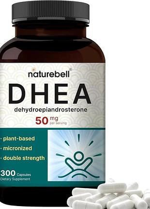 Домішка преміумкласу підтримує рівень енергії обмін речовин naturebell dhea 50mg 300 капсул