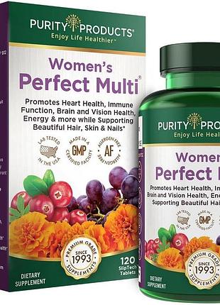 Мультисбалансированные поливитамины премиум-класса для женщин purity products women’s perfect multi 120 таблеток