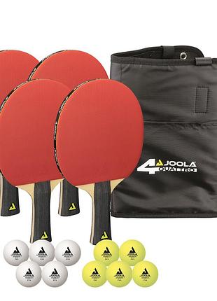 Набор для настольного тенниса joola quattro 4 bats 10 balls (54818)