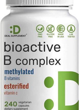 Біоактивний комплекс вітамінів b преміумкласу deal supplement bioactive vitamin b complex 240 капсул