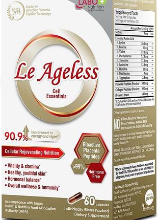 Омолаживающая терапия плацентарных клеток labo nutrition le ageless 60 капсул