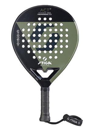 Ракетка для падел тенниса stiga racket act black/olive green (2202-0919-01)