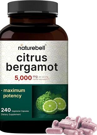 Домішка преміумкласу для підтримки серця й імунітету naturebell citrus bergamot 240 капсул