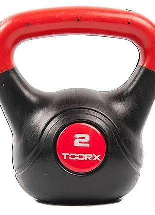 Гиря виниловая toorx pvc 2 кг black/orange (krp-2)