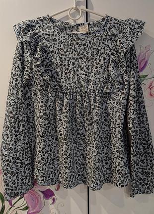 Ошатна кофта zara kids floral blue shirt
