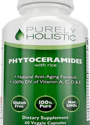 Домішка преміумкласу фітоцераміди для терапії шкіри purely holistic phytoceramides 60 капсул