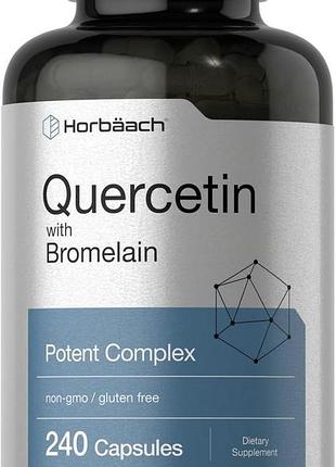 Добавка премиум-класса кверцетин с добавкой бромелаина horbäach quercetin with bromelain 240 капсул