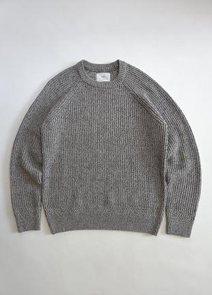 Светр folk ribbed fisherman acrylic/wool blend sweater