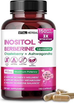 Добавка премиум-класса для поддержания жизненной силы vitаl herbal liposomal inositol 150 капсул