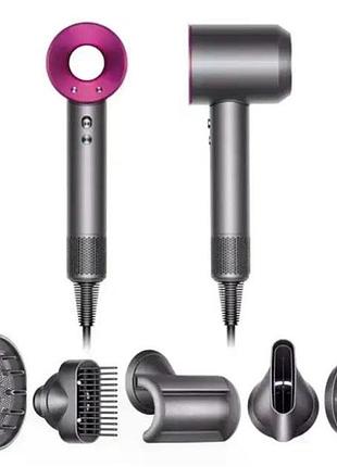 Фен super hair dryer з 5 насадками для швидкого сушіння та укладання волосся top shop ua_