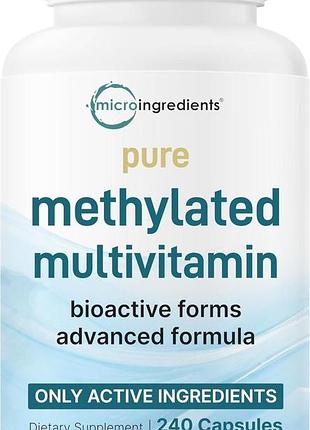 Добавка премиум-класса метилированный мультивитаминный комплекс micro ingredients methylated multivitamin 240 капсул
