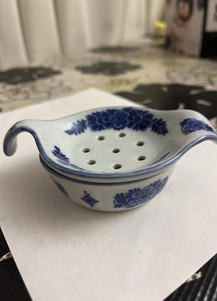 Heinen delft blue | тримач для чайних пакетиків з ситечком | квіти | delft blue | сувенір | голландія
