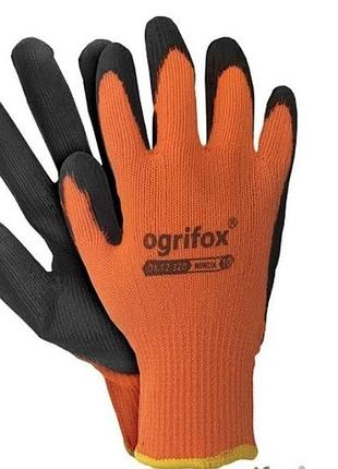 Перчатки рабочие с латексным покрытием ogrifox размер 10