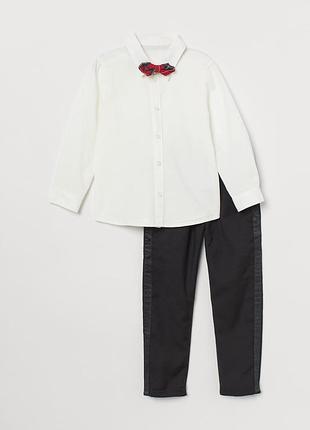 2-3/9-10 h&m новий фірмовий ошатний набір костюм трійка хлопчику з метеликом