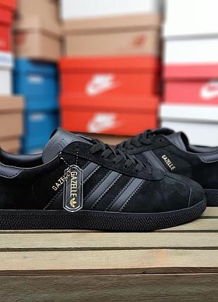Мужские кроссовки adidas gazelle черные / smb