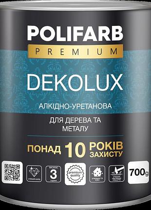Dekolux tm polifarb - емаль алкідно-уретанова для дерева та металу світло-зелена 0,7кг