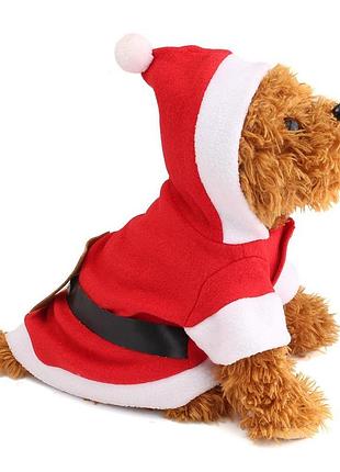 Новогодний костюм для котов и кошек девочек pet style "новогодний" красный s