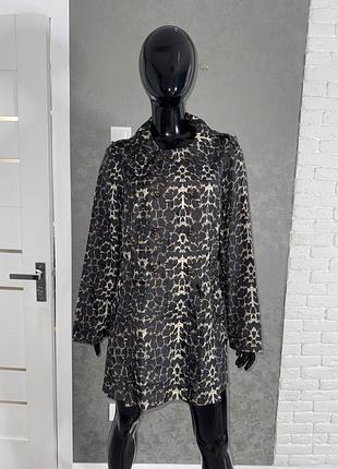 Плащ у леопардовий принт marks&spencer, xxxxl 56р