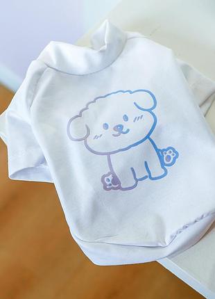 Футболка для котов и кошек что светится в темноте pet style "girl" белая xl