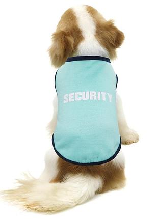 Майка для собак на флисе pet style "security" голубая m